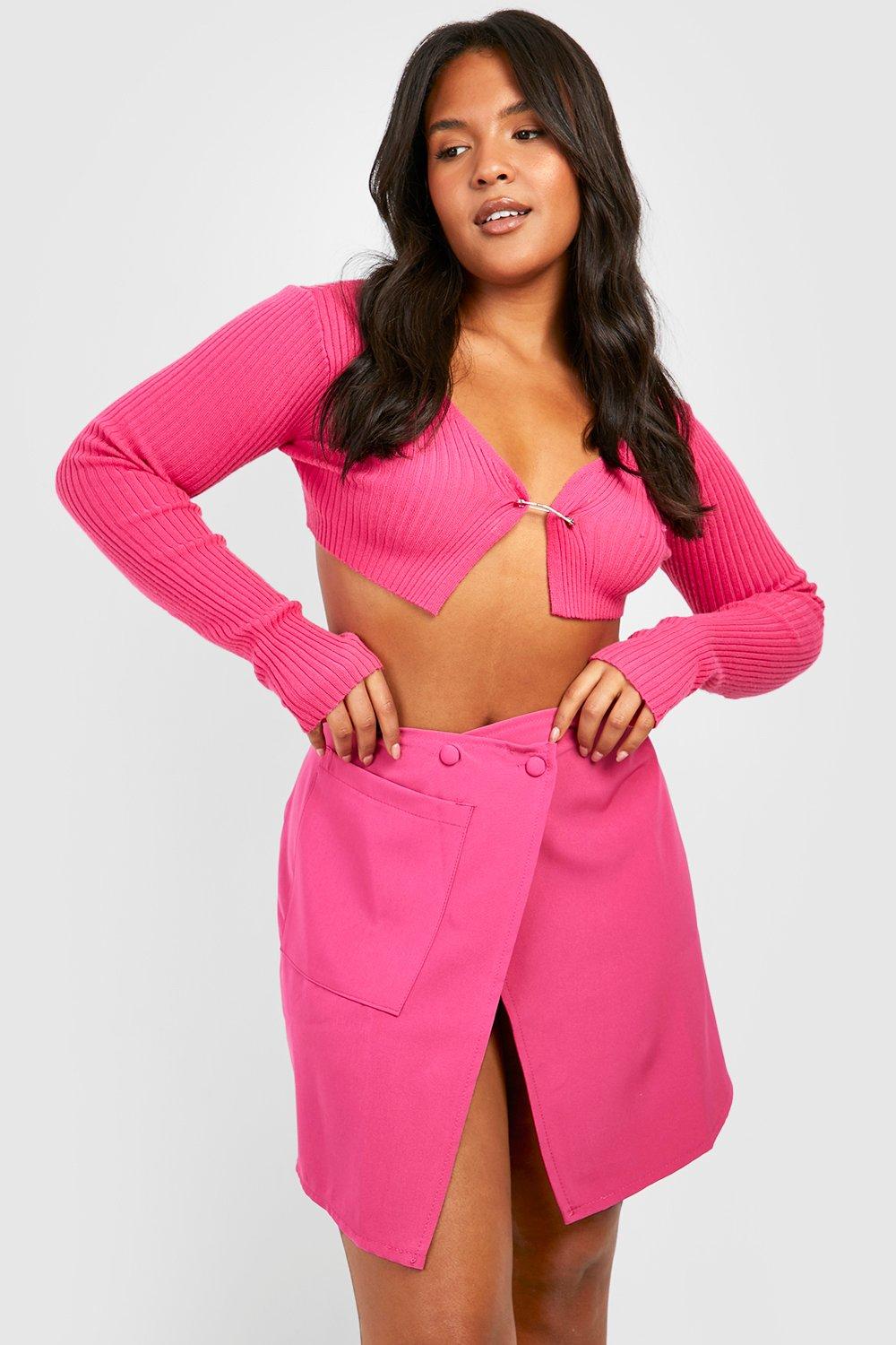 Boohoo pink mini clearance skirt